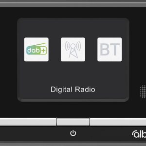 Radio Albrecht DR 521 DAB+, fale metrowe (VHF) z pilotem, funkcja budzika czarny