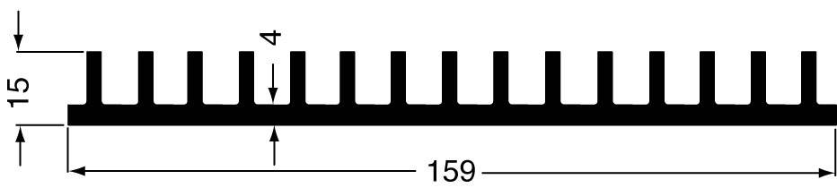 Fischer Elektronik 10020138 SK 44 200 SA Radiator żeberkowy 0.9 K/W (D x S x W) 200 x 159 x 15 mm - obrazek 1