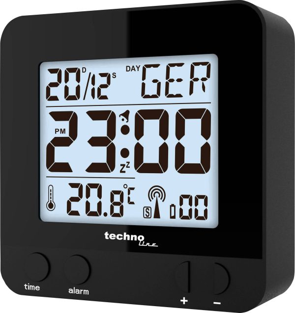 Budzik Techno Line WT235 sw, czarny