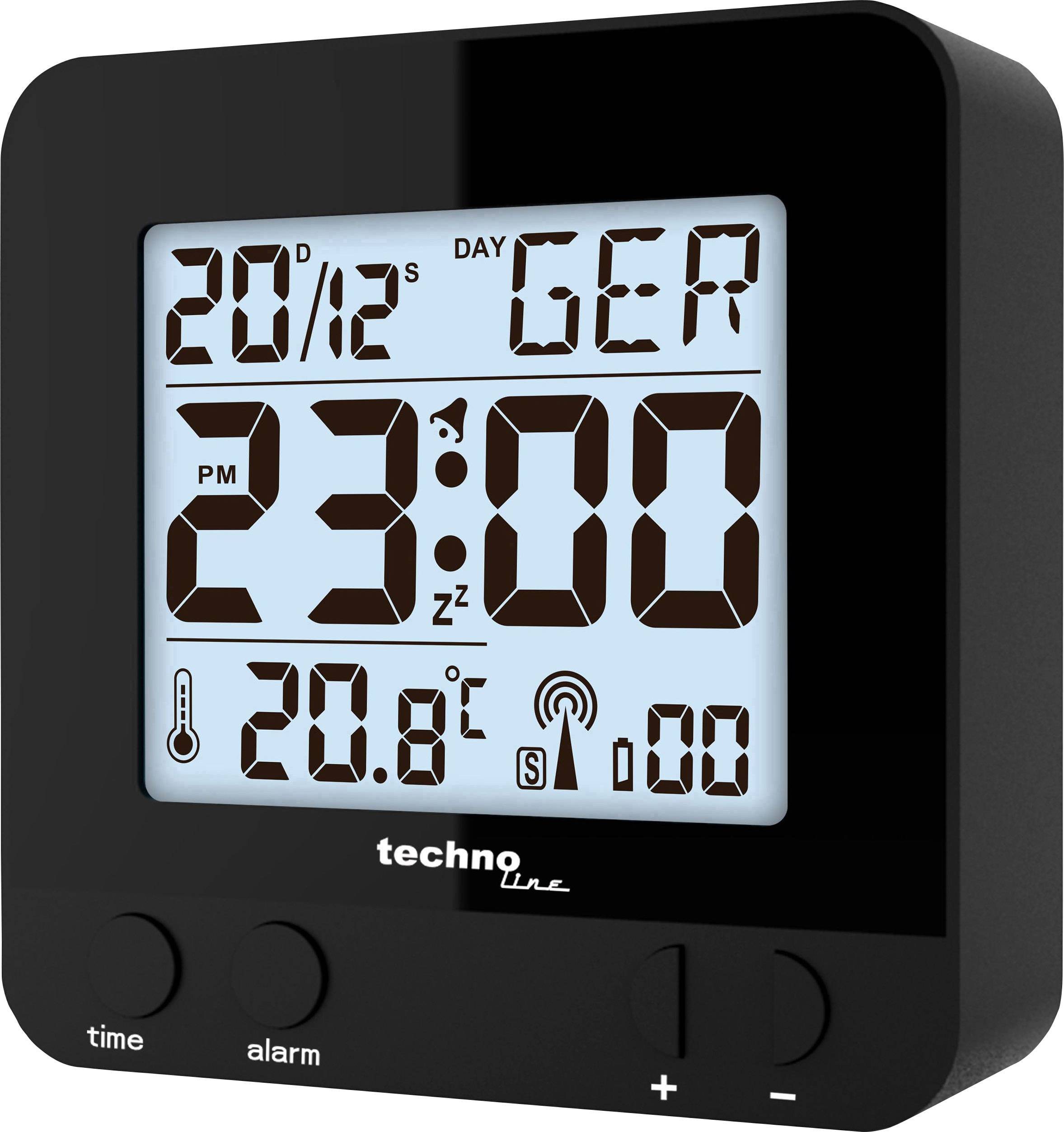 Budzik Techno Line WT235 sw, czarny - obrazek 1