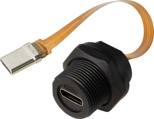 TRU COMPONENTS TC-13543620 Złącze męskie USB TC-E10T-FT3.1-PWF/MT3.1-NWA-0.1FPC, 0.1 m, 1 szt.