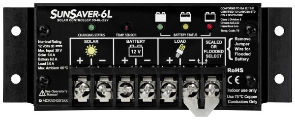 Solarny regulator ładowania Morningstar Sunsaver SS-6L 12V PWM 12 V 6 A