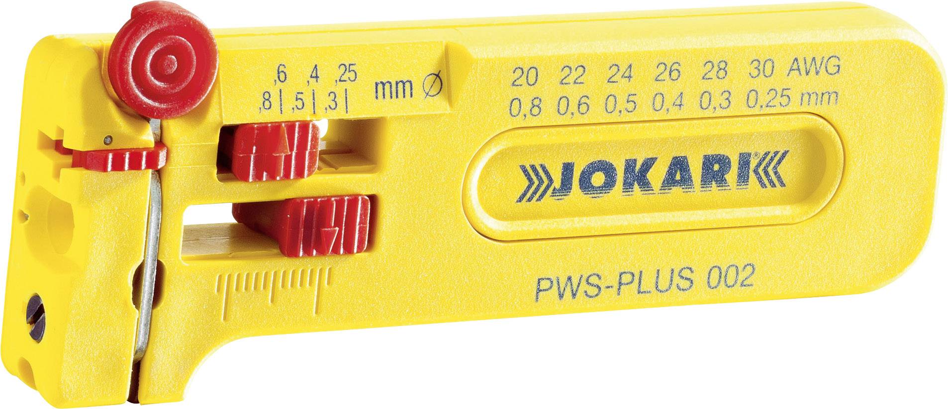 Jokari 40025 PWS Plus 002 Ściągacz izolacji do drutów Kompatybilność przewód PVC, przewód PTFE 0.25 do 0.80 mm - obrazek 1