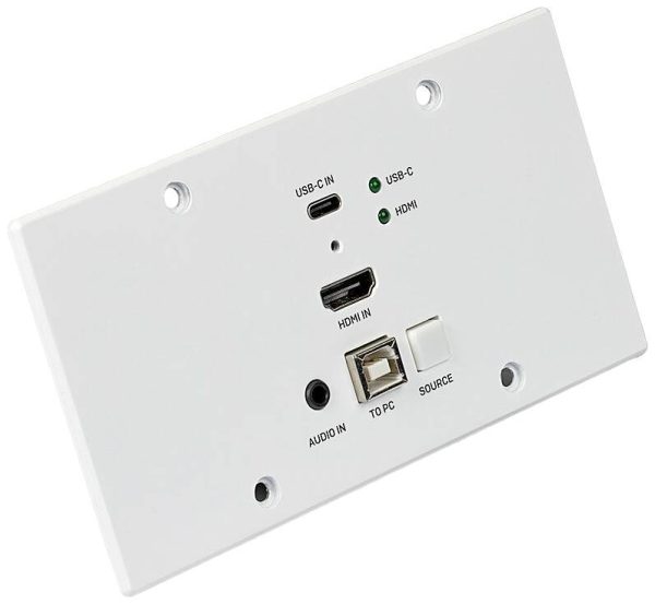 LINDY Cat.6 HDMI 4K60 & Type C HDBaseT EU Wall Plate KVM Extender HDMI, USB-C®, USB 2.0 Rozszerzenie HDBaseT przez kabel