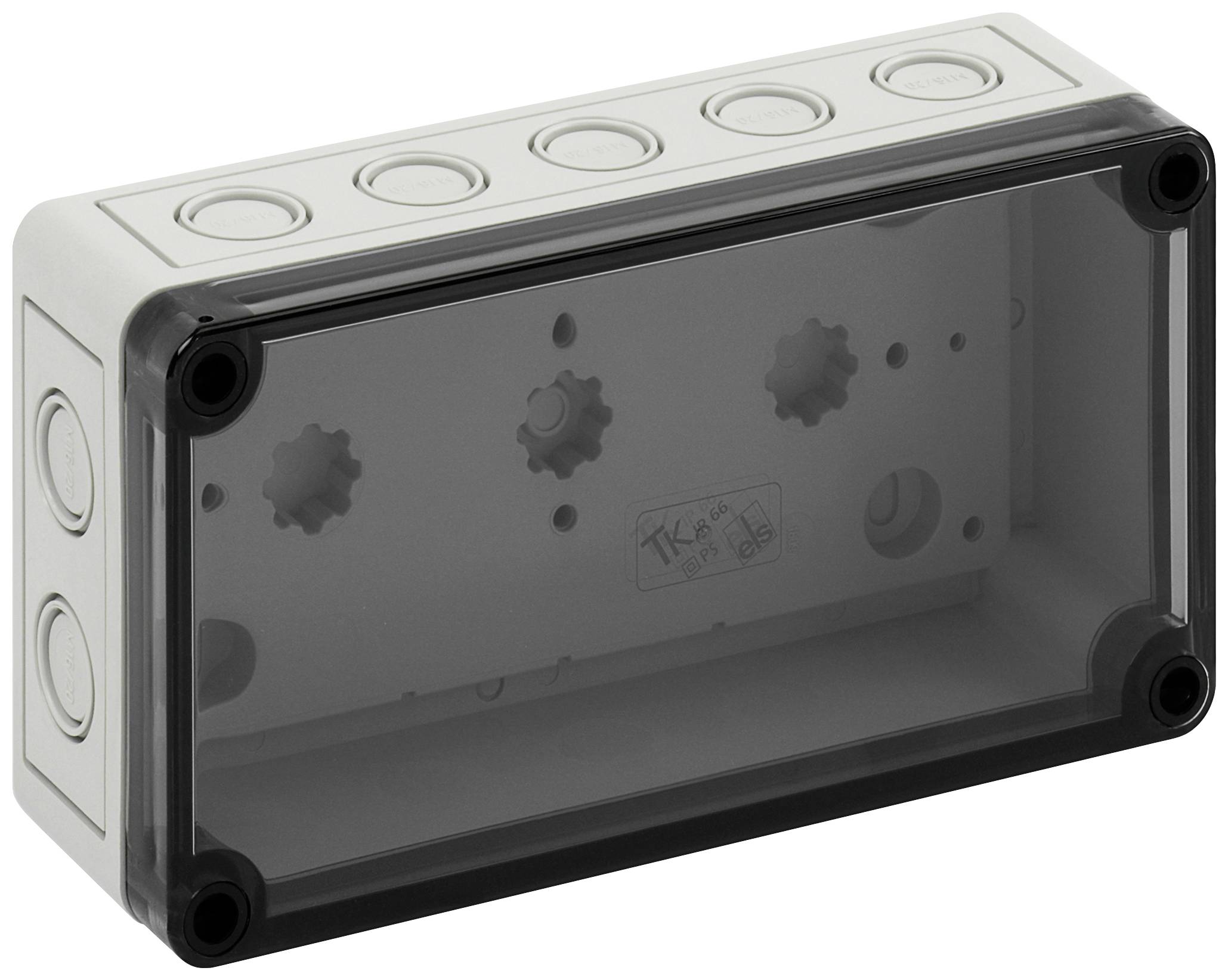 Obudowa instalacyjna Spelsberg TK PS 1809-6-tm 10601001, poliwęglan, polistyrol (EPS), 180 x 94 x 57 , szaro-biały (ral - obrazek 1