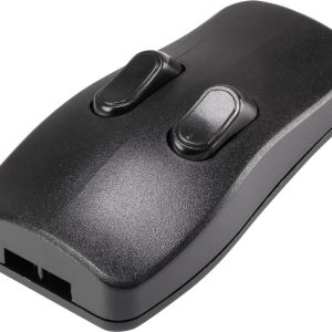 TRU COMPONENTS Przełącznik przewodowy czarny 2 x wył/wł 2 A 1 szt. TRU COMPONENTS Przełącznik przewodowy czarny 2 x wył/wł 2 A 1 szt.