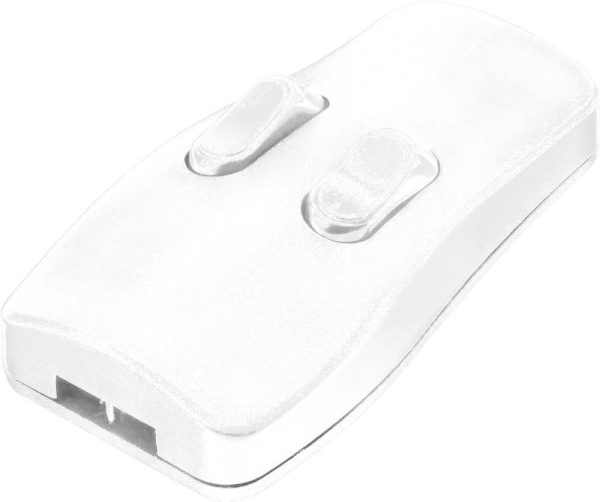 TRU COMPONENTS Przełącznik przewodowy biały 2 x wył/wł 2 A 1 szt.