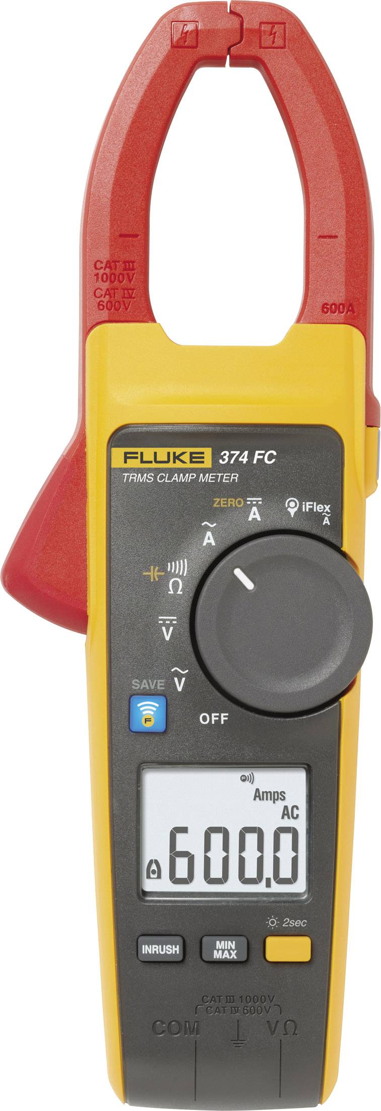 Fluke 374 FC Multimetr, Miernik cęgowy cyfrowy CAT III 1000 V, CAT IV 600 V Wyświetlane liczby: 6000 - obrazek 1
