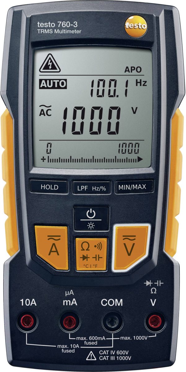 Multimetr cyfrowy testo 760-3, CAT III 1000 V, CAT IV 600 V