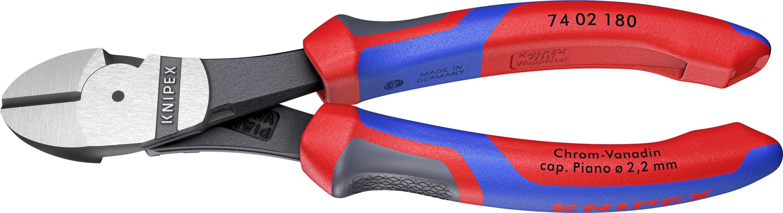 Szczypce boczne wzmocnione Knipex 74 02 180, 180 mm, 64 HRC, do warsztatu - obrazek 1
