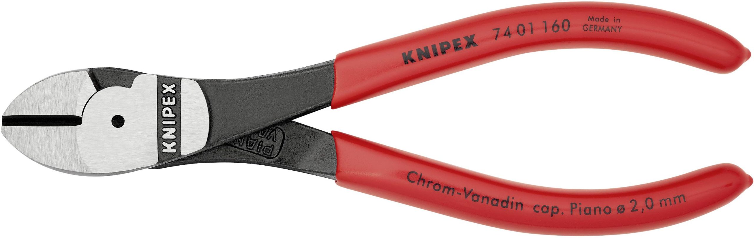 Szczypce boczne wzmocnione Knipex 74 01 160, 160 mm, 64 HRC, do warsztatu - obrazek 1