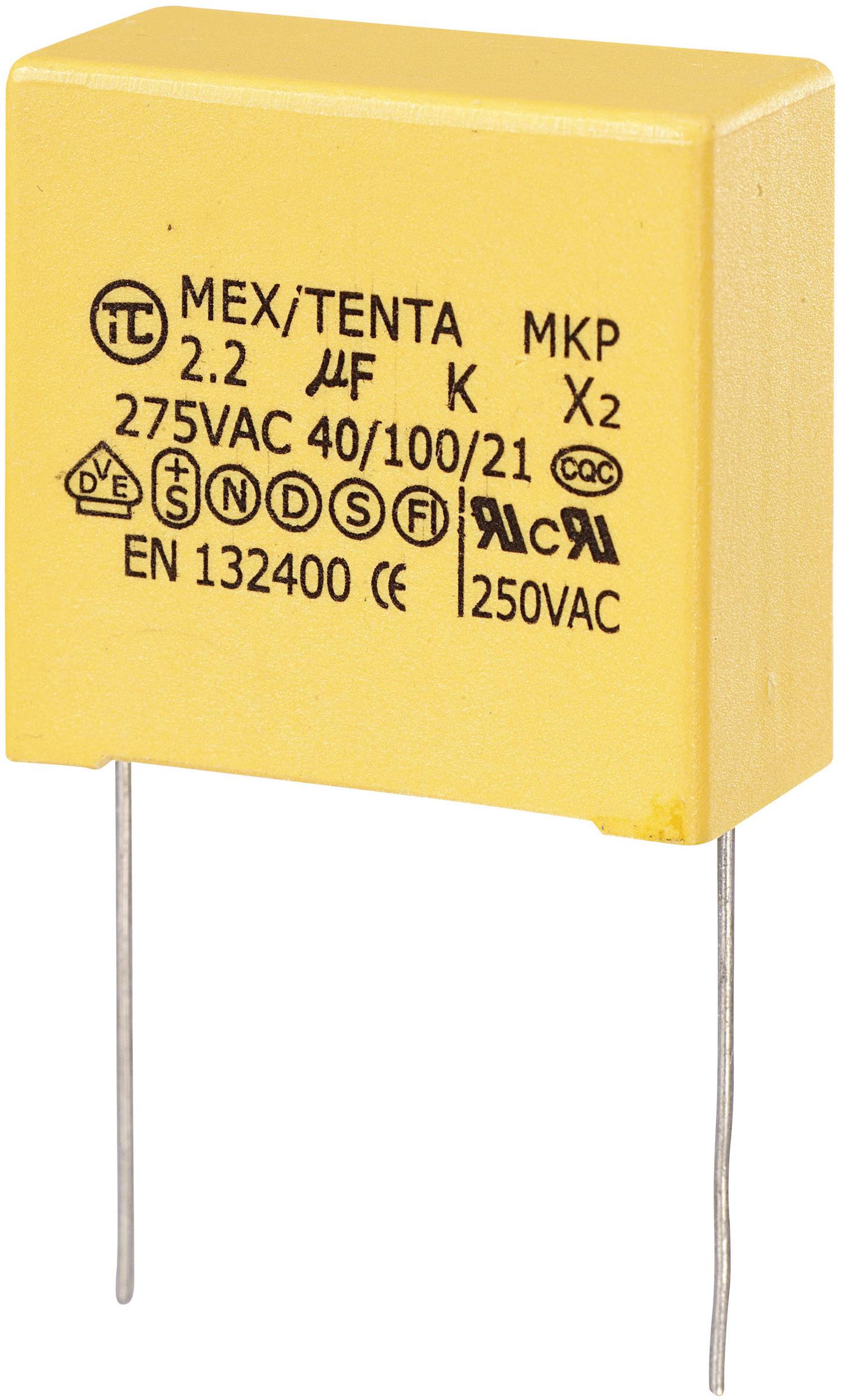 TRU COMPONENTS 450276 10 % 275 V/AC Kondensator przeciwzakłóceniowy MKP-X2 1 szt. - obrazek 1