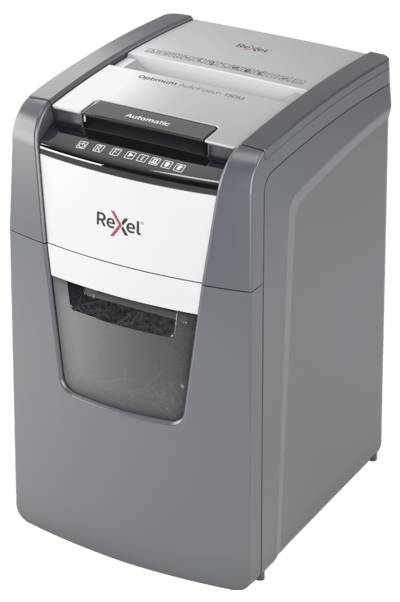 Rexel Optimum AutoFeed+ 150M Niszczarka 150 ark. Mikronacięcia 2 x 15 mm P-5 44 l Niszczy także spinacze do papieru, zsz