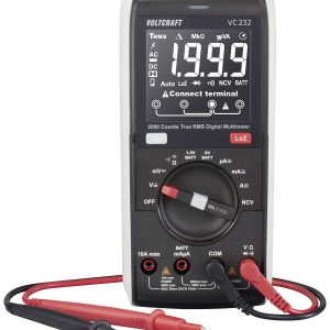 VOLTCRAFT VC232 Multimetr cyfrowy True RMS LoZ CAT III 600 V Wyświetlane liczby: 2000