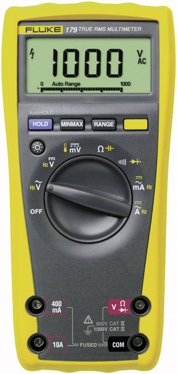 Fluke 179 Multimetr Kalibracja (ISO) cyfrowy CAT III 1000 V, CAT IV 600 V Wyświetlane liczby: 6000 - obrazek 1