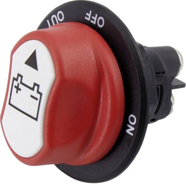 Wyłącznik akumulatora samochodowego SCI A23-6B, 1 x wył/wł, 50 V/DC, 50 A