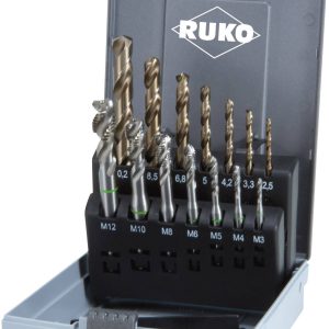 RUKO 245052RO Komplet gwintowników maszynowych 14 szt. metryczny M3, M4, M5, M8, M10, M12 Cięcie prawostronne DIN 371, D RUKO 245052RO Komplet gwintowników maszynowych 14 szt. metryczny M3, M4, M5, M8, M10, M12 Cięcie prawostronne DIN 371, D
