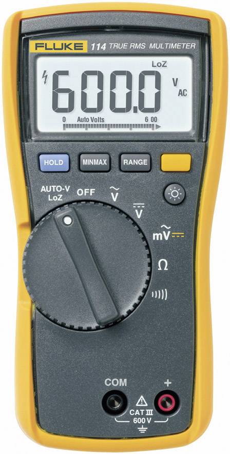 Fluke 114 Multimetr cyfrowy CAT III 600 V Wyświetlane liczby: 6000