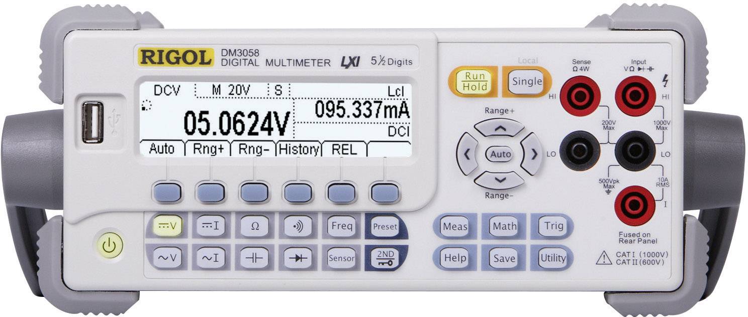 Rigol DM3058E Multimetr stołowy Kalibracja (ISO) cyfrowy CAT II 300 V Wyświetlane liczby: 200000 - obrazek 1