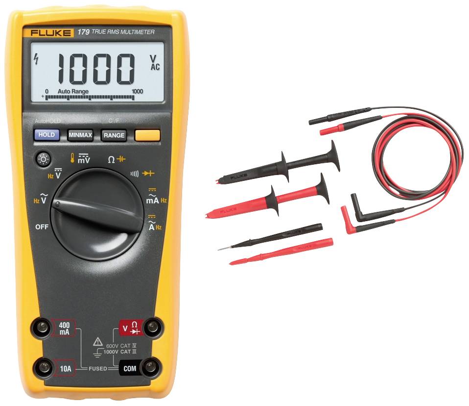 Fluke FLK-179/TL-223 Multimetr cyfrowy CAT III 1000 V, CAT IV 600 V Wyświetlane liczby: 6000 - obrazek 1