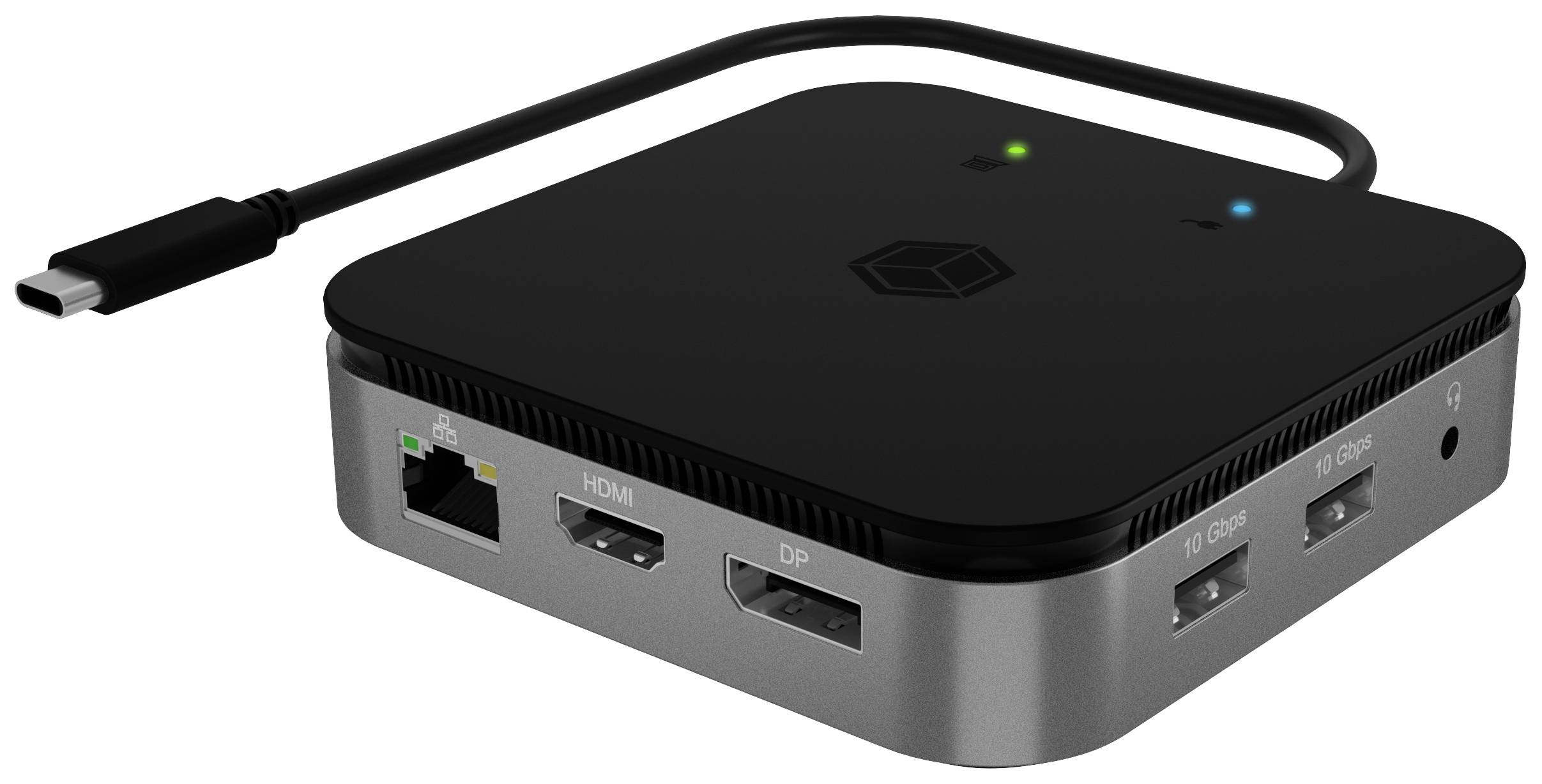Stacja dokująca USB4® ICY BOX IB-DK408-C41 z funkcją ładowania, obsługuje 8K@30Hz (1x) / 4K@30Hz (2x), zasilanie USB-C® - obrazek 1