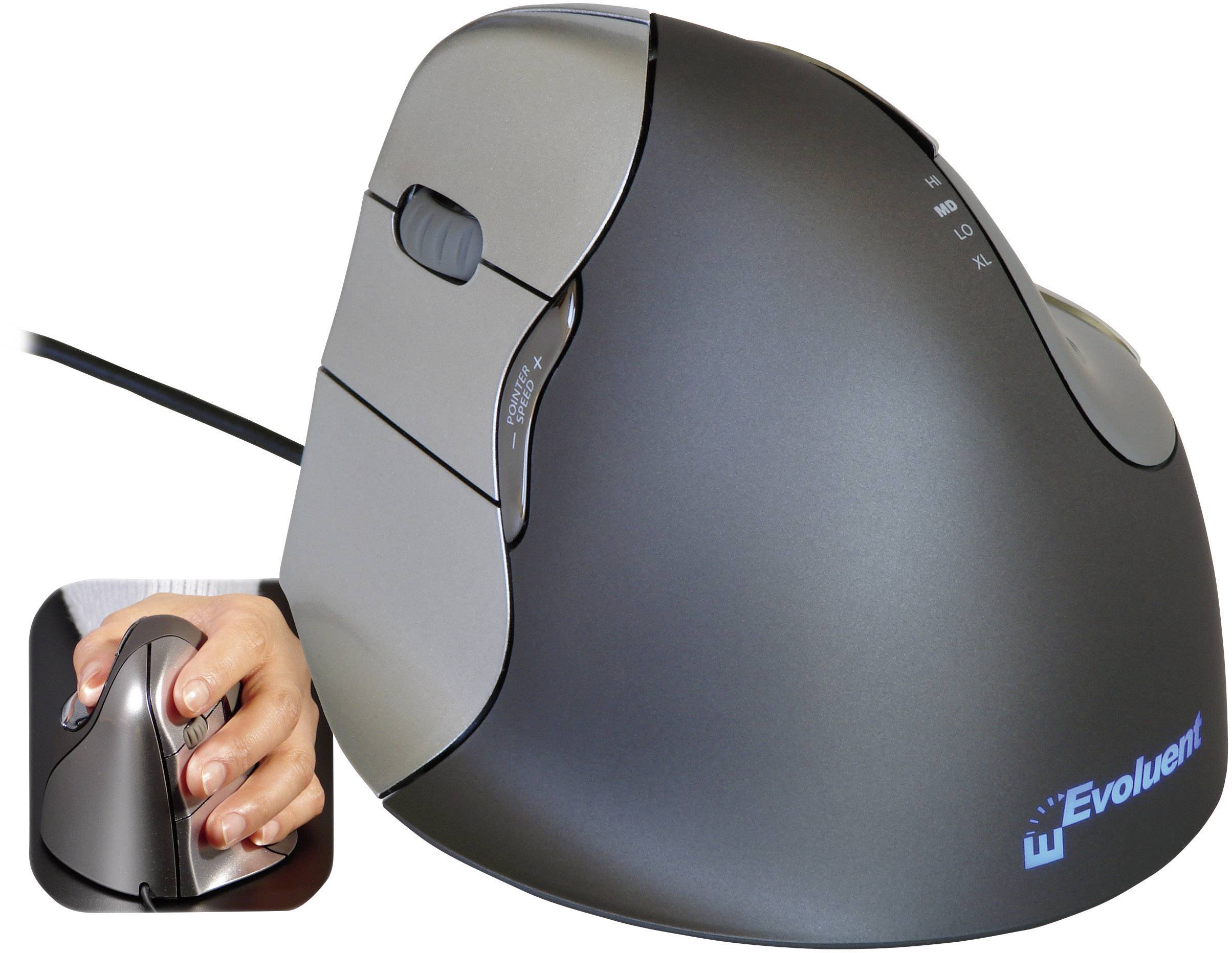 Mysz ergonomiczna USB Evoluent Vertical Mouse 4 VM4L 2800 dpi - obrazek 1