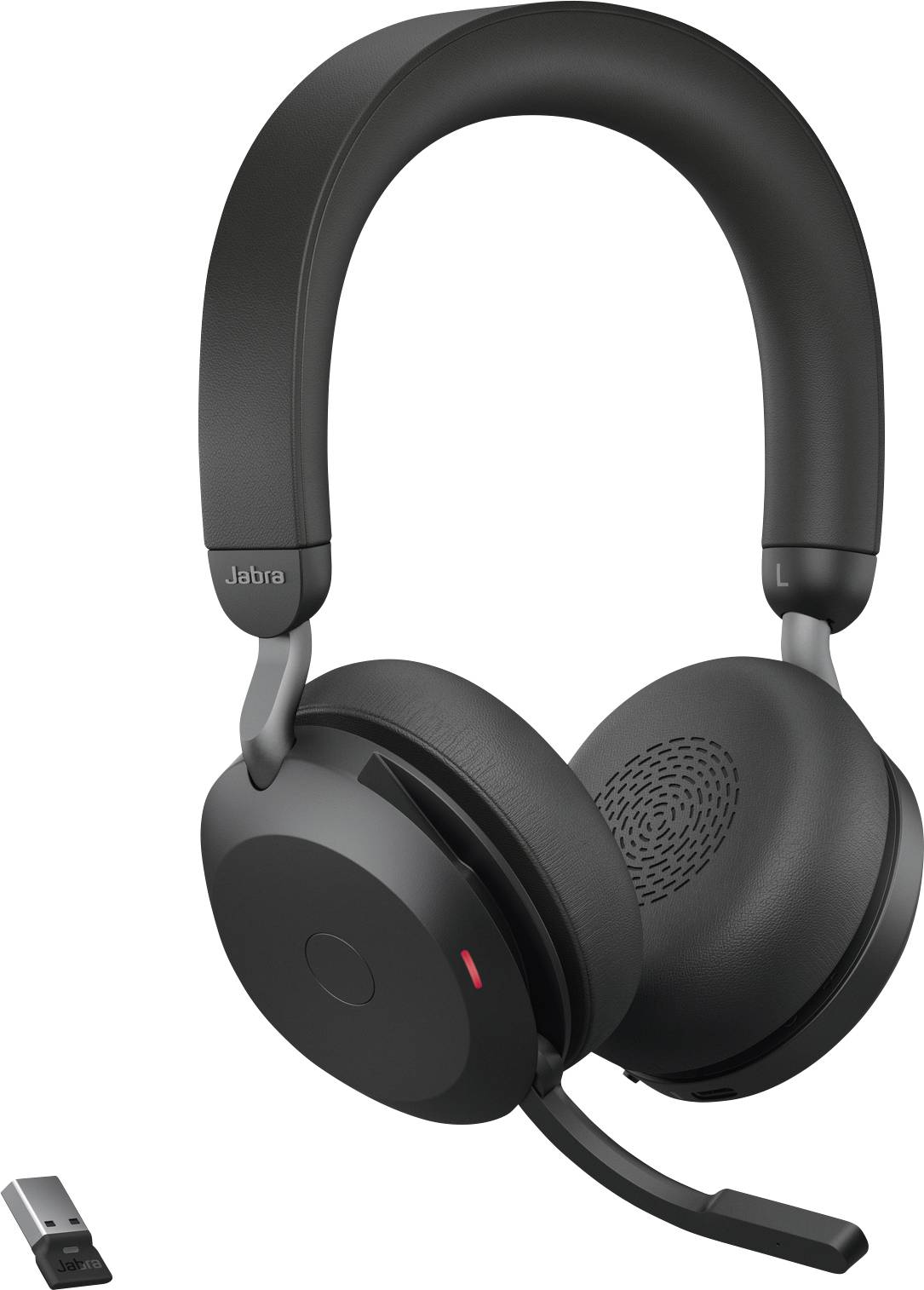 Jabra Evolve2 75 Słuchawki nauszne Bluetooth, przewód stereo czarny redukcja szumów mikrofonu regulacja głośności, wycis - obrazek 1