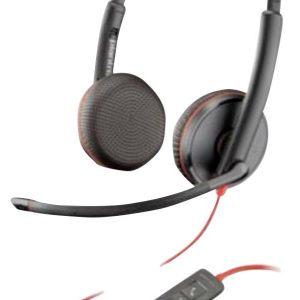 HP Poly Blackwire C3225 Słuchawki wokółuszne przewód stereo czarny zestaw słuchawkowy, regulacja głośności, wyciszenie m HP Poly Blackwire C3225 Słuchawki wokółuszne przewód stereo czarny zestaw słuchawkowy, regulacja głośności, wyciszenie m
