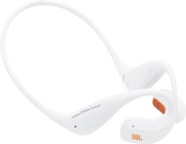JBL Endurance Pace Słuchawki Open Ear bezprzewodowe, Bluetooth biały uchwyt nauszny, odporne na pot, odporne na wodę
