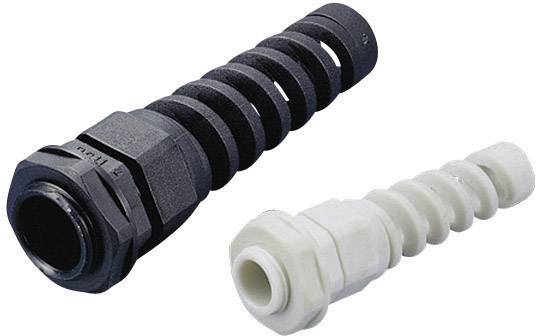 TRU COMPONENTS 1592995 Dławnica kablowa z osłoną spiralną M16 poliamid czarny (ral 9005) 1 szt. - obrazek 1