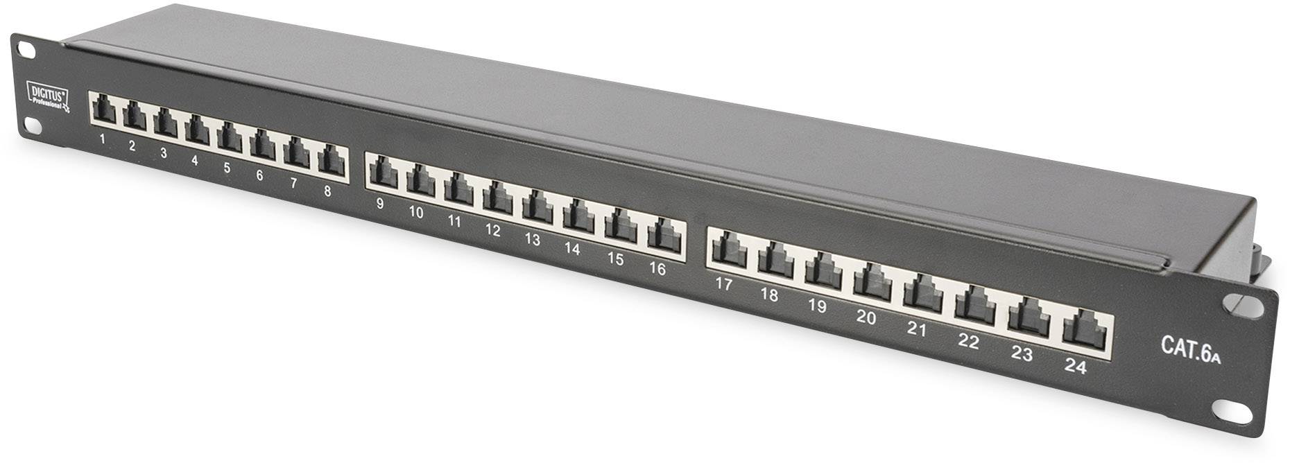 Digitus DIGITUS - CAT 6A, Klasse EA Patch Panel, geschirmt 24 Porty Patchpanel 483 mm (19") CAT 6a, CAT 6a (CAT 7) 1 U w - obrazek 1