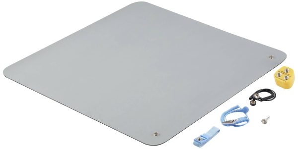 TRU COMPONENTS TC-12356316 Zestaw maty ESD szary (D x S x W) 550 x 550 x 2 mm 1 zest.