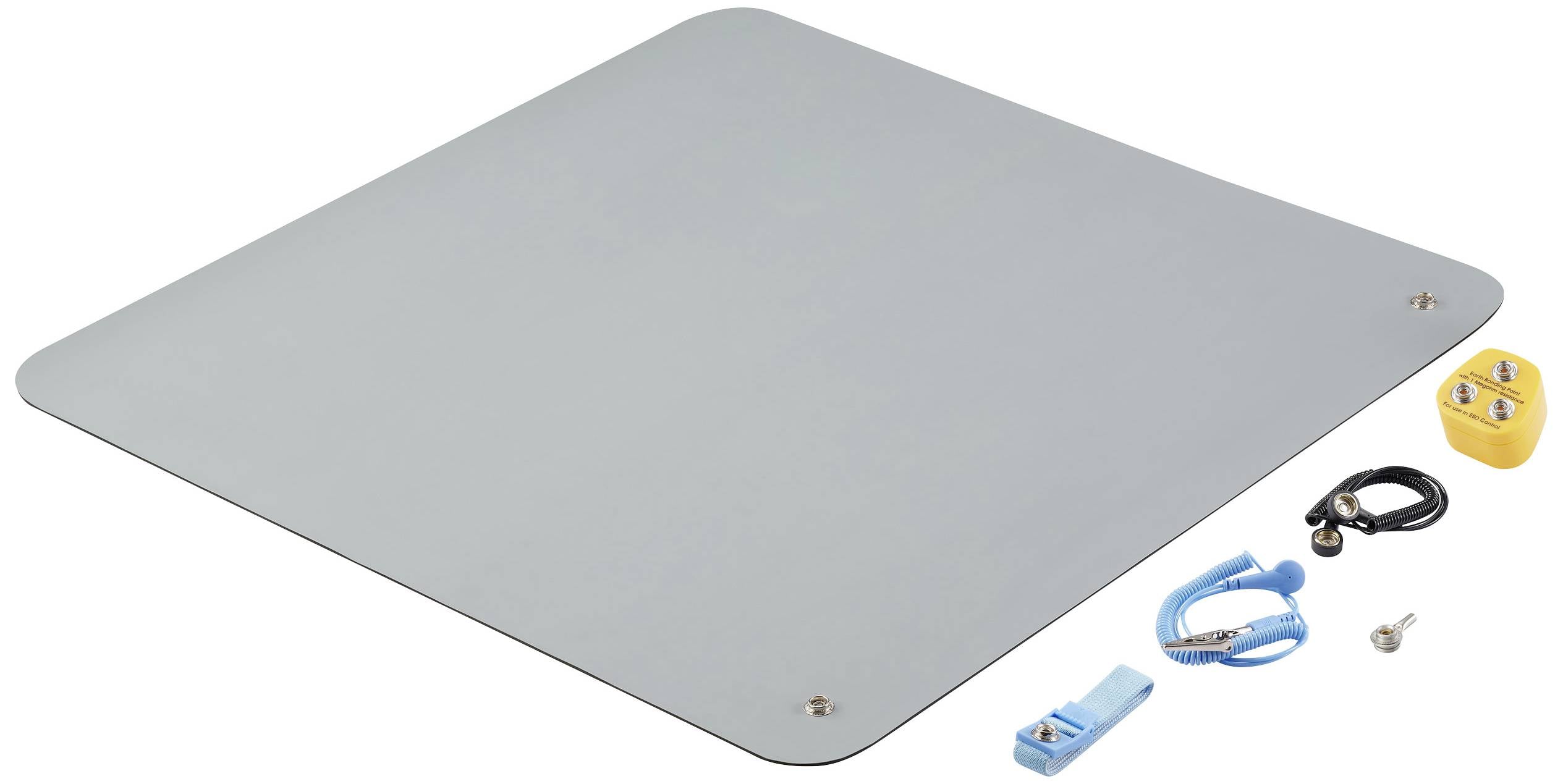TRU COMPONENTS TC-12356316 Zestaw maty ESD szary (D x S x W) 550 x 550 x 2 mm 1 zest. - obrazek 1