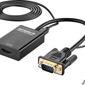 konwerter VGA, HDMI SpeaKa Professional SP-12111624, [1x złącze męskie VGA, złącze męskie jack 3,5 mm – 1x złącze żeński konwerter VGA, HDMI SpeaKa Professional SP-12111624, [1x złącze męskie VGA, złącze męskie jack 3,5 mm – 1x złącze żeński