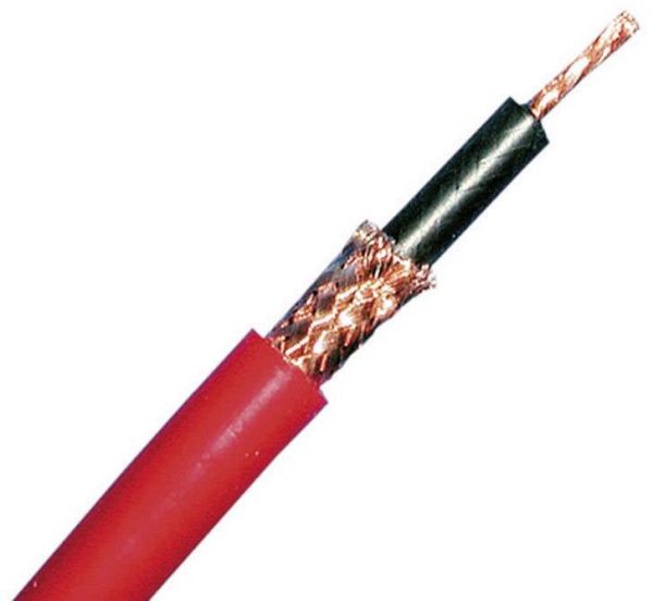 Kabel koncentryczny Stäubli 61.7580-10021, Średnica zewnętrzna: 4.90 mm, SILI-SC, 45 Ω, czarny, Produkty w metrach bieżą