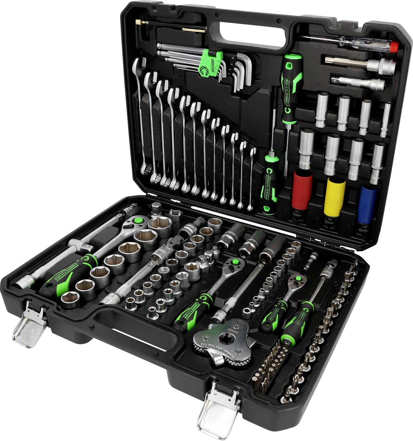 Zestaw kluczy nasadowych KS Tools 512.0132 COMPETITION 1/4"+3/8"+1/2"Steckschlüssel 512.0132 - obrazek 1
