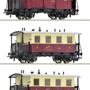 Wagon osobowy Roco 6200063 Zestaw H0 3 pociągów pasażerskich kolei zębatej Sonnblick Railway Wagon osobowy Roco 6200063 Zestaw H0 3 pociągów pasażerskich kolei zębatej Sonnblick Railway