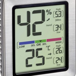 TFA Dostmann EXACTO Termohigrometr srebrny 30.5047.54.K TFA Dostmann EXACTO Termohigrometr srebrny 30.5047.54.K