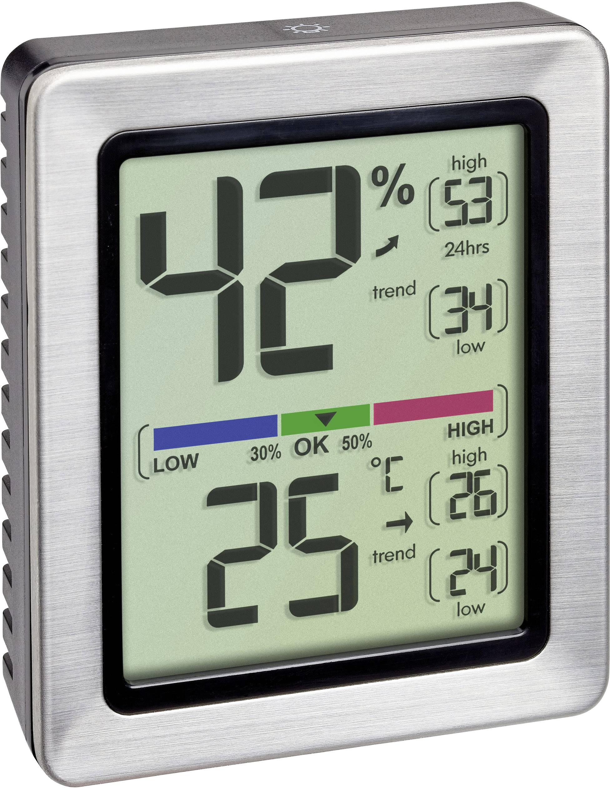 TFA Dostmann EXACTO Termohigrometr srebrny 30.5047.54.K - obrazek 1
