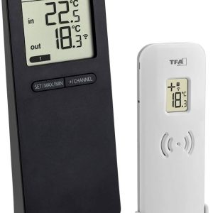 TFA Dostmann Funk-Thermometer LOGOneo Radiowy termometr cyfrowy czarny 30.3071.01 TFA Dostmann Funk-Thermometer LOGOneo Radiowy termometr cyfrowy czarny 30.3071.01