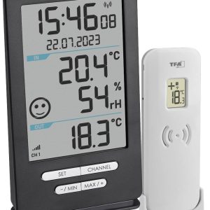 TFA Dostmann Funk-Thermometer XENA HOME Radiowy termometr cyfrowy antracytowy 30.3074.10 TFA Dostmann Funk-Thermometer XENA HOME Radiowy termometr cyfrowy antracytowy 30.3074.10