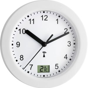 TFA Dostmann 60.3501 Sterowany radiowo Zegar ścienny 17.5 cm x 55 mm biały odpowiedni do wilgotnych pomieszczeń TFA Dostmann 60.3501 Sterowany radiowo Zegar ścienny 17.5 cm x 55 mm biały odpowiedni do wilgotnych pomieszczeń