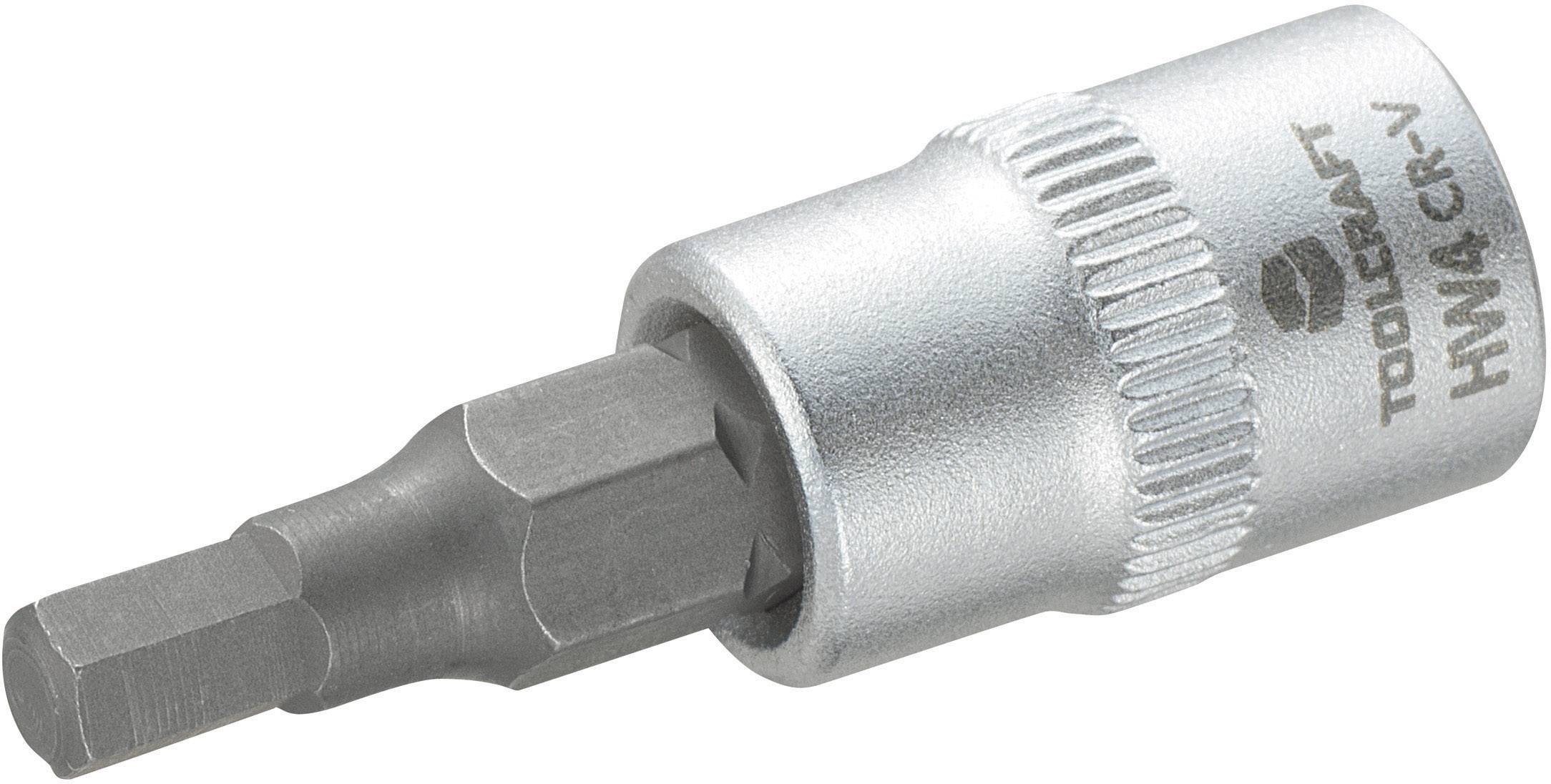 TOOLCRAFT 816069 wewnętrzny sześciokąt Nasadka trzpieniowa 4 mm 1/4" (6,3 mm) - obrazek 1