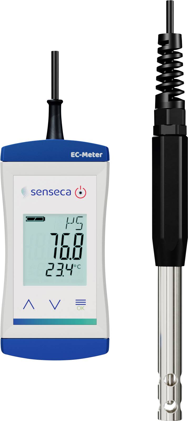 Konduktometr Senseca ECO 523, Kalibracja (ISO), przewodność, temperatura, Tlen, oporność - obrazek 1