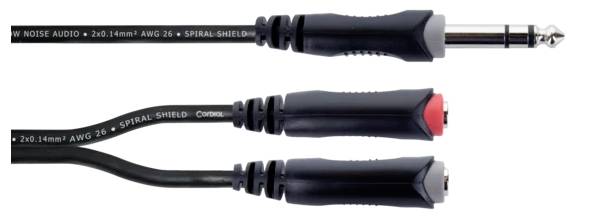 Audio adapter Y Cordial EY 0,3 VGG 14890, Jack, 0.30 m - obrazek 1