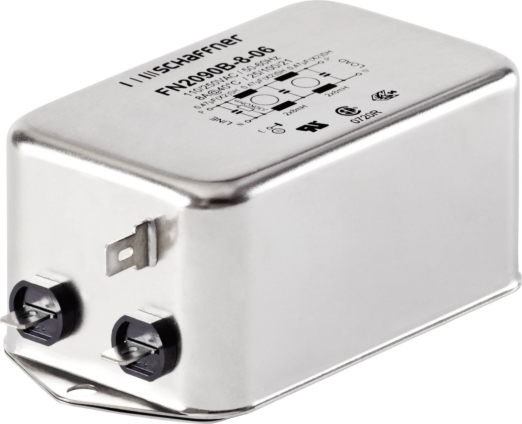 Filtr szumów Schaffner FN2090-10-06, 250 V/AC, 10 A, 8 mH - obrazek 1