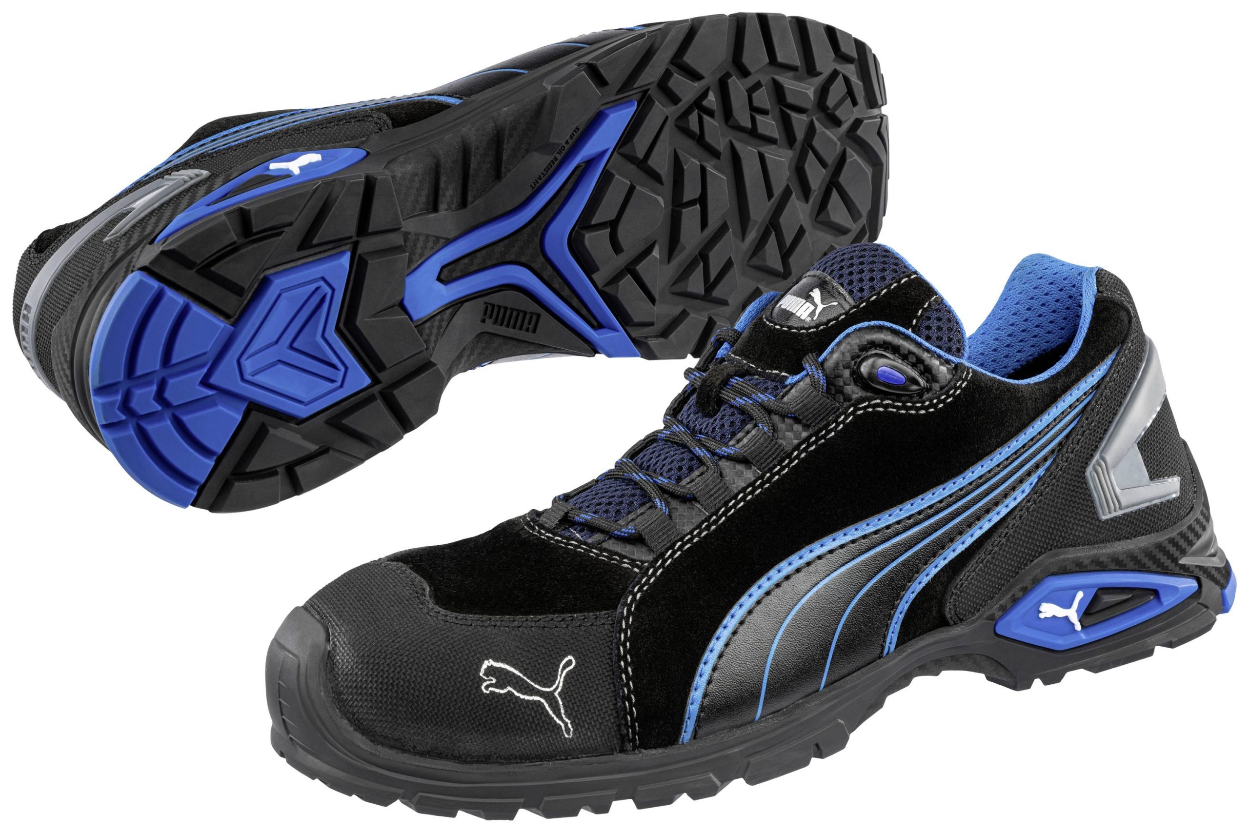 PUMA Rio Black Low 642750-43 Obuwie ochronne S3 Rozmiar buta (EU): 43 czarny, niebieski 1 szt. - obrazek 1