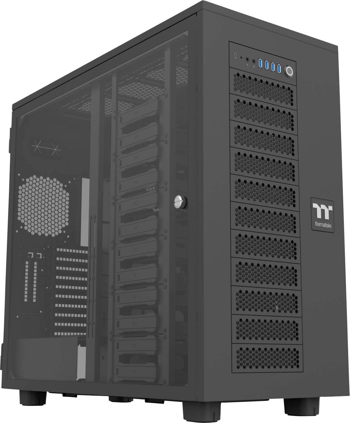 Thermaltake AX700 TG Black Full Tower Obudowa gamingowa czarny - obrazek 1