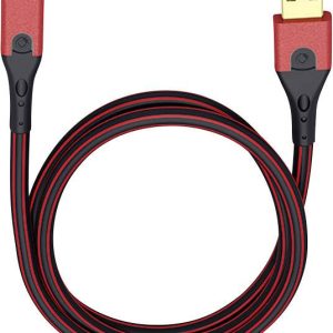 Oehlbach Kabel USB USB 3.2 Gen1 Złącze męskie USB-A, Złącze męskie USB-C® 3.00 m czerwony/czarny styki pozłacane 9443 Oehlbach Kabel USB USB 3.2 Gen1 Złącze męskie USB-A, Złącze męskie USB-C® 3.00 m czerwony/czarny styki pozłacane 9443