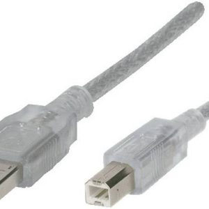 Renkforce Kabel USB USB 2.0 Złącze męskie USB-A, Złącze męskie USB-B 5.00 m przeźroczysty RF-4538146 Renkforce Kabel USB USB 2.0 Złącze męskie USB-A, Złącze męskie USB-B 5.00 m przeźroczysty RF-4538146